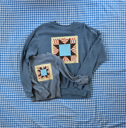 Kiddo Crew Neck Sweatshirt in Gray- X-Small