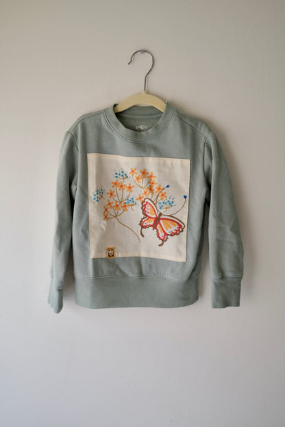 Vintage Butterfly Kiddo Crew Neck Sweatshirt - X-Small