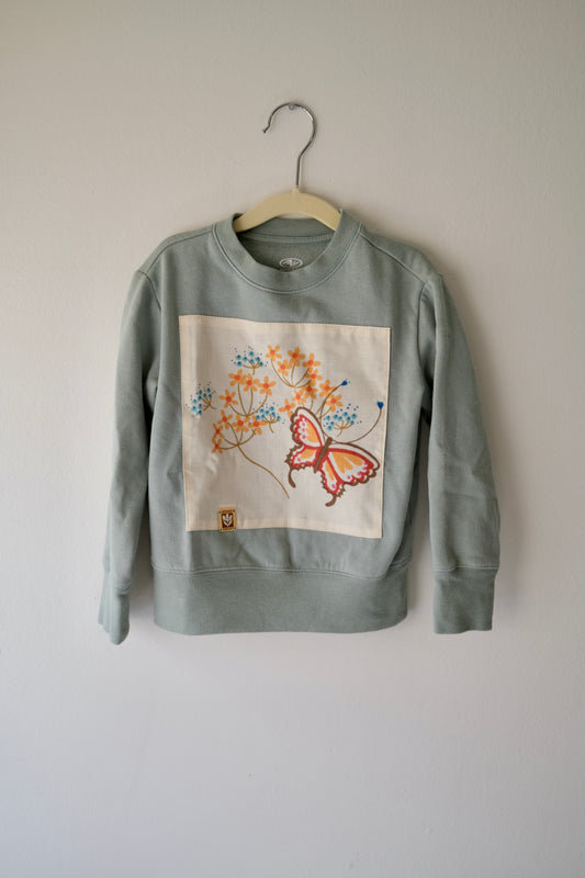 Vintage Butterfly Kiddo Crew Neck Sweatshirt - X-Small