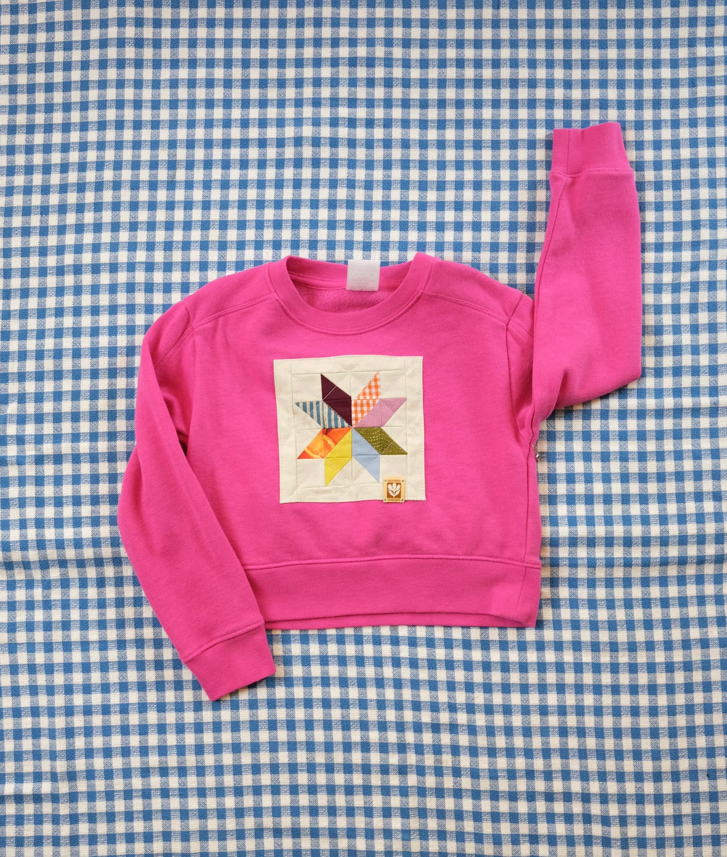 Kiddo Crew Neck Sweatshirt in Pink- X-Small