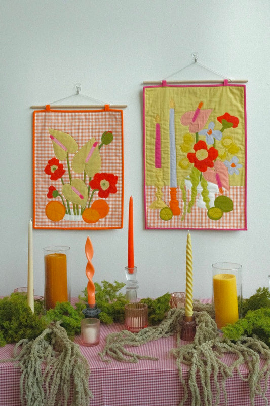 Juicy Floral Tablescape Quilted Wall Hanging