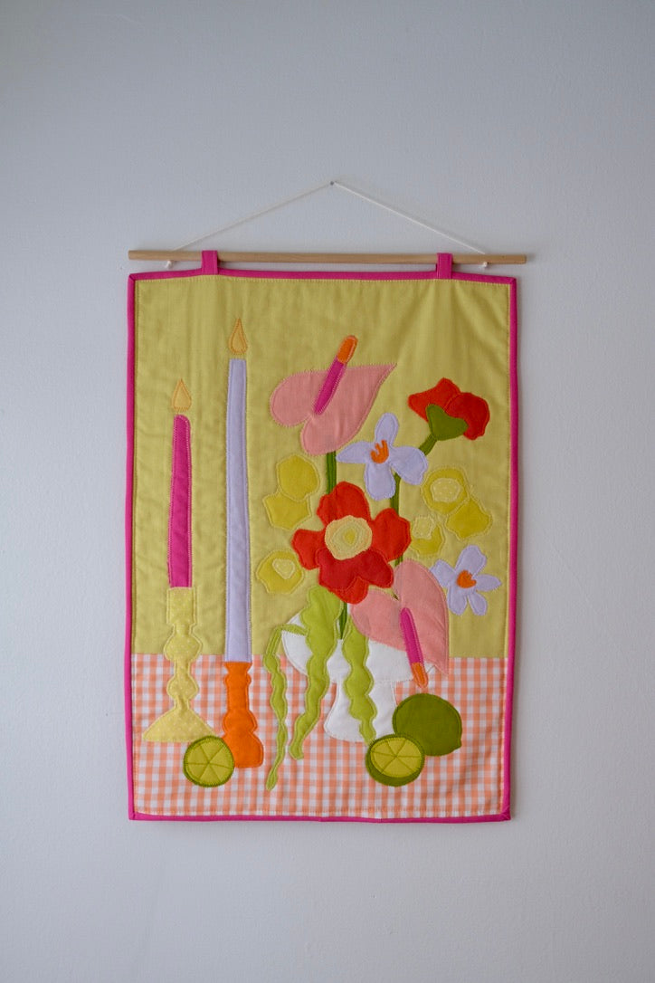 Juicy Floral Tablescape Quilted Wall Hanging